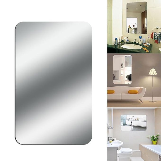 1Piece Self Adhesive Mirror Tiles 60x40cm (2mm Thick) Acrylic Mirror Distorting Mirror Stickers